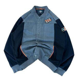 Harley-Davidson Men's Screamin' Eagle Cotton Canvas Casual Bomber Jacket -